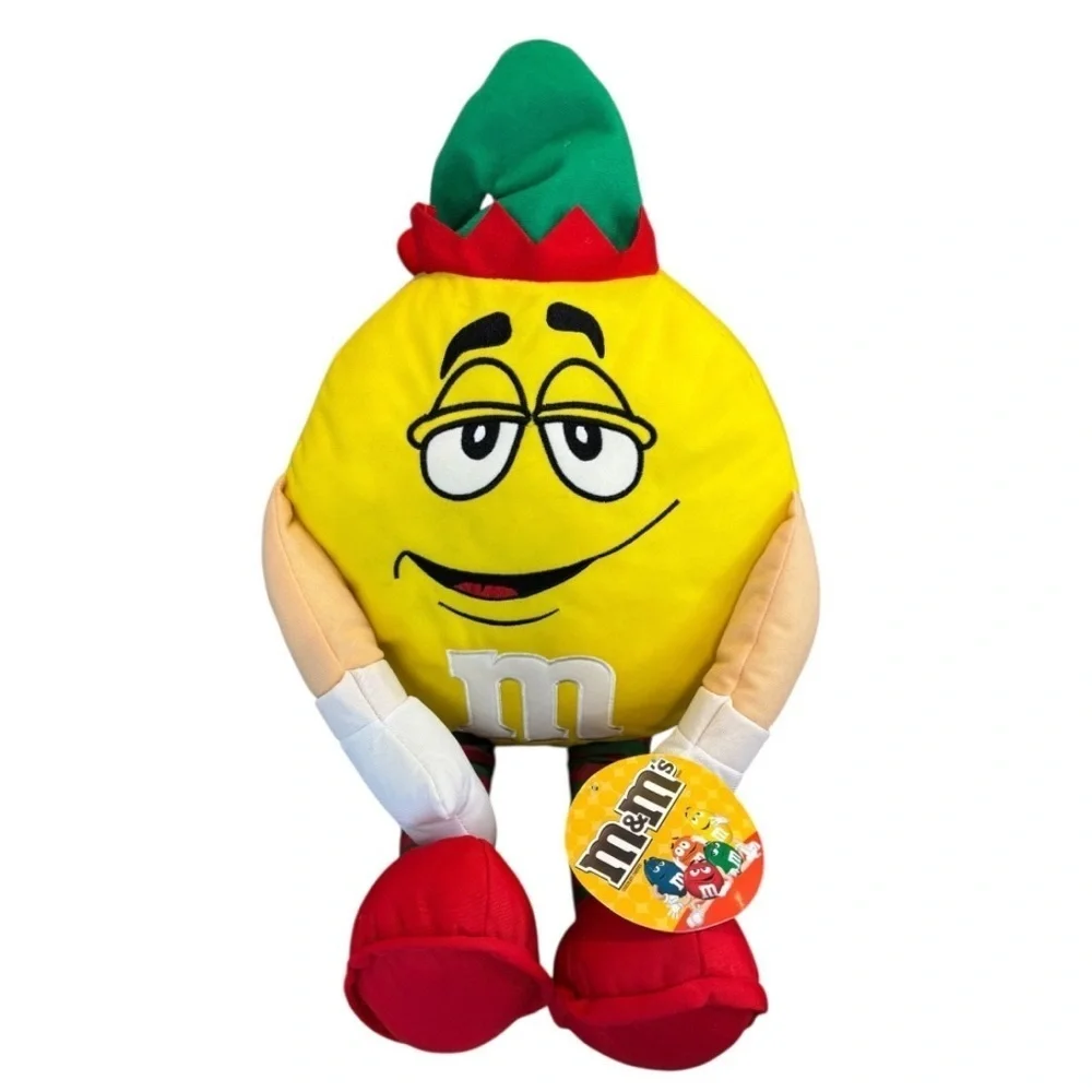 NWT M&M'’s Christmas Elf Character Plush with Red and White Details